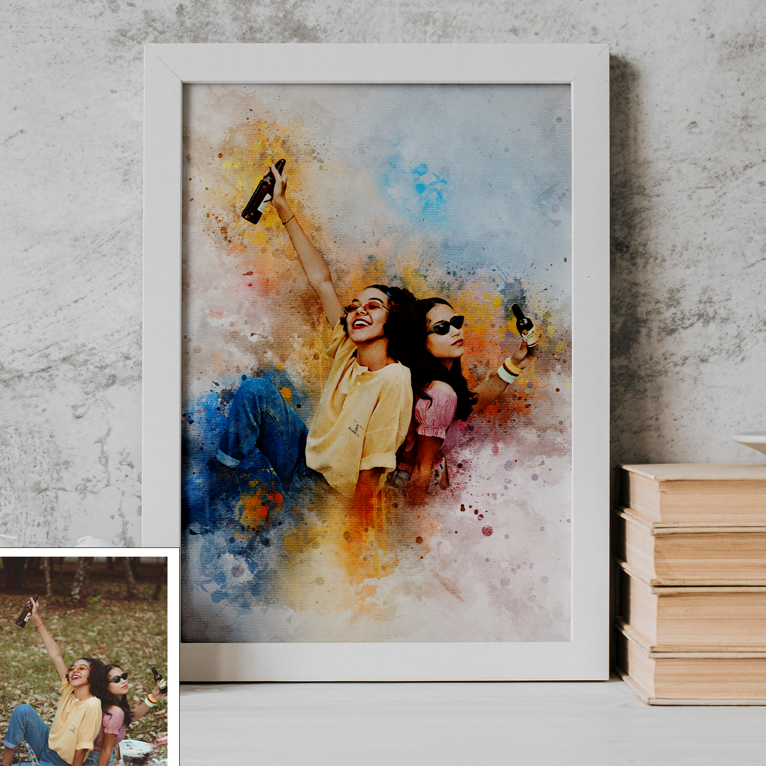 Unique Birthday Gift: Personalised Watercolour Portrait from Your Photo