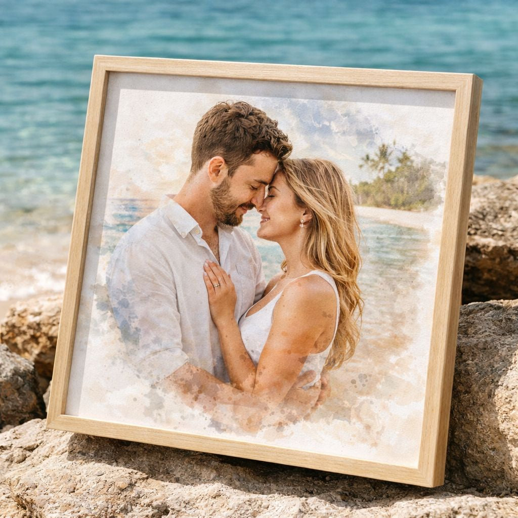 Travel Memory Watercolour Portrait – Recreate Favourite Travel Photo