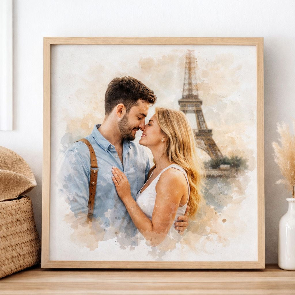 Travel Memory Watercolour Portrait – Recreate Favourite Travel Photo