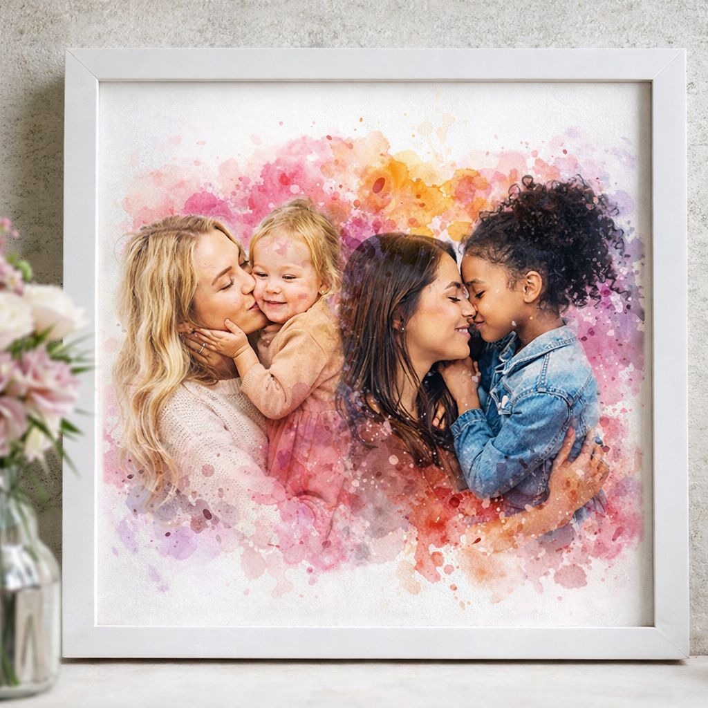 Mother’s Day Custom Watercolour Portrait