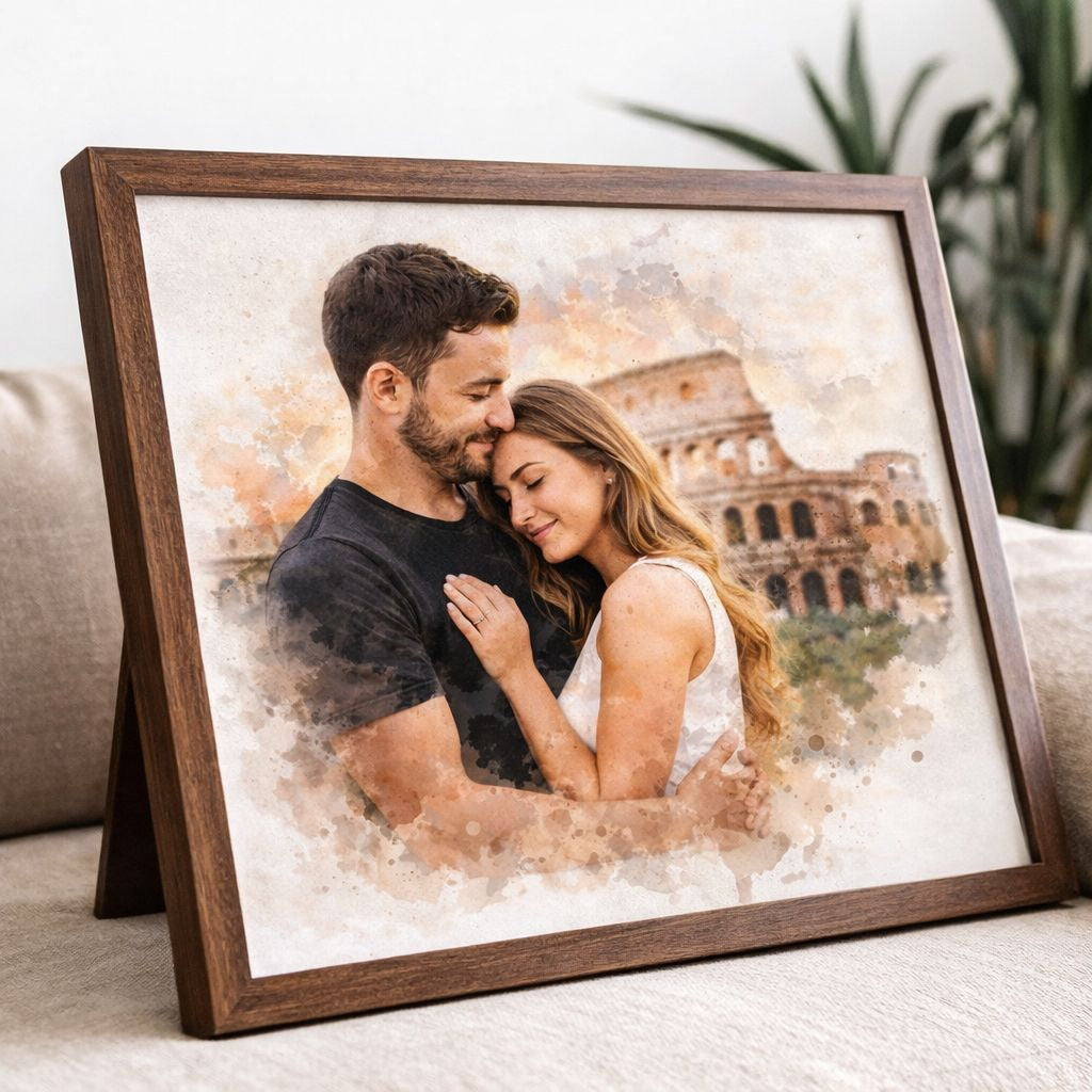 Travel Memory Watercolour Portrait – Recreate Favourite Travel Photo