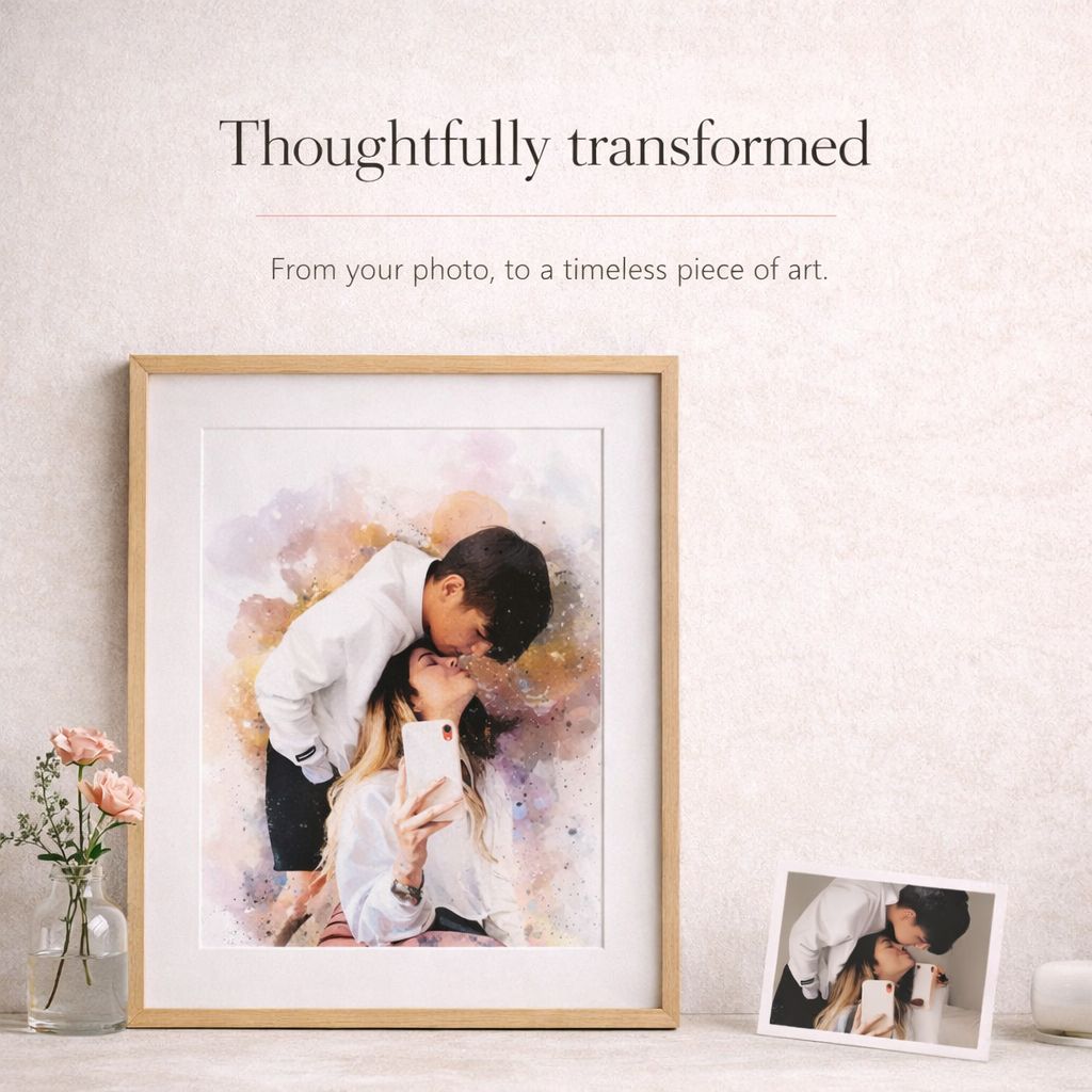 Personalised Watercolour Portrait From Photo