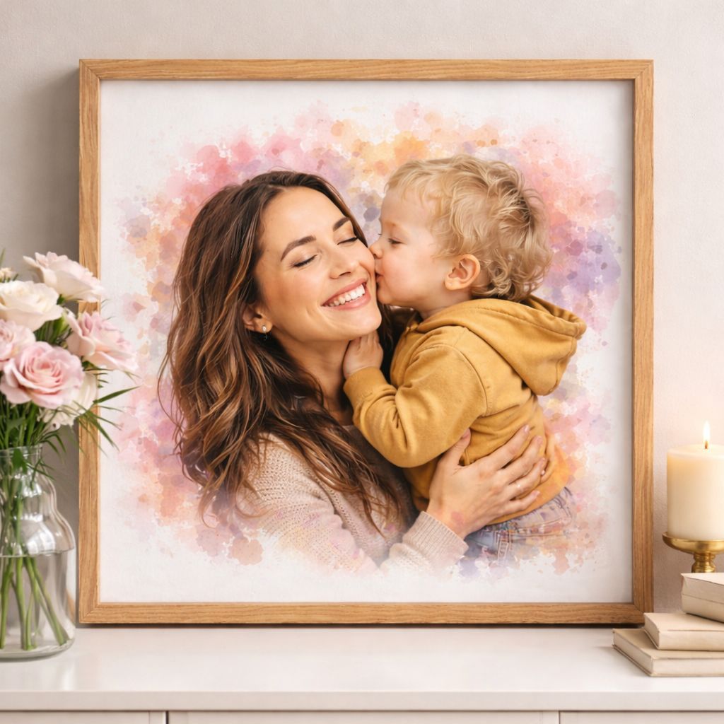 Mother’s Day Custom Watercolour Portrait