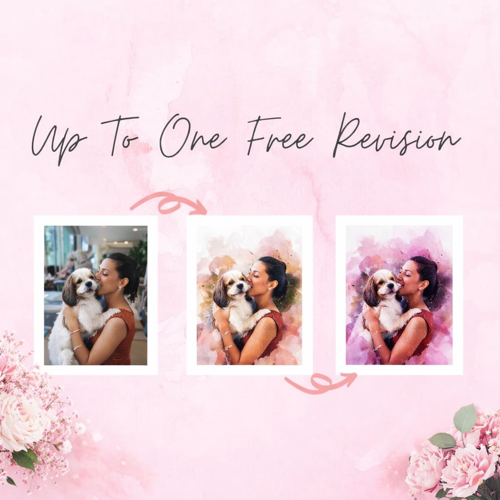 Pet & Owner Watercolour Portrait – Celebrate Your Bond with Your Furry Friend,