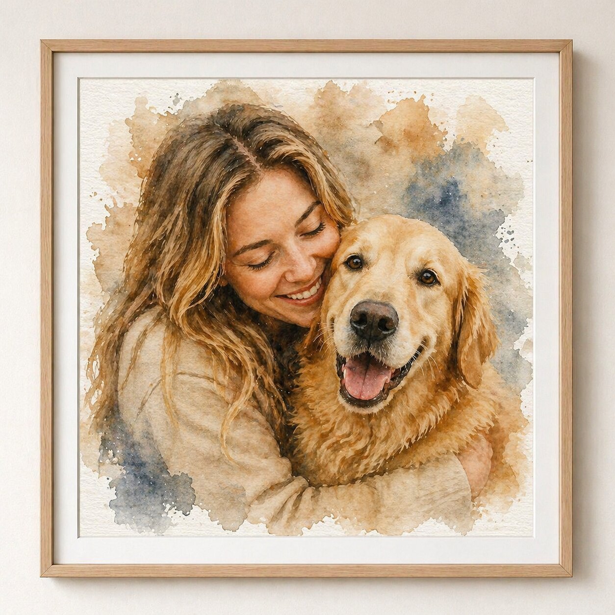 Pet & Owner Custom Portrait