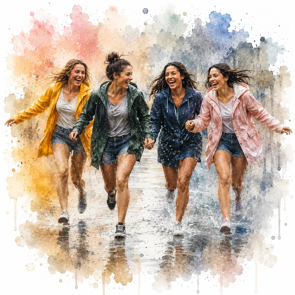Personalised Best Friend Watercolour Portrait from Photo Special Friendship Gift