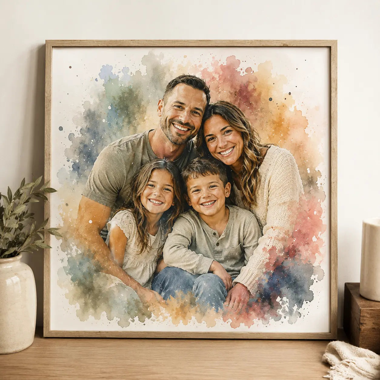 Custom Watercolour Portrait from Photo Personalised Gift for All Occasions