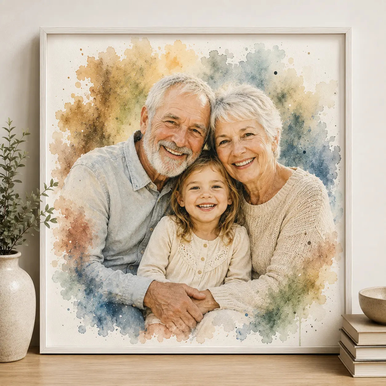 Custom Watercolour Portrait from Photo Personalised Gift for All Occasions