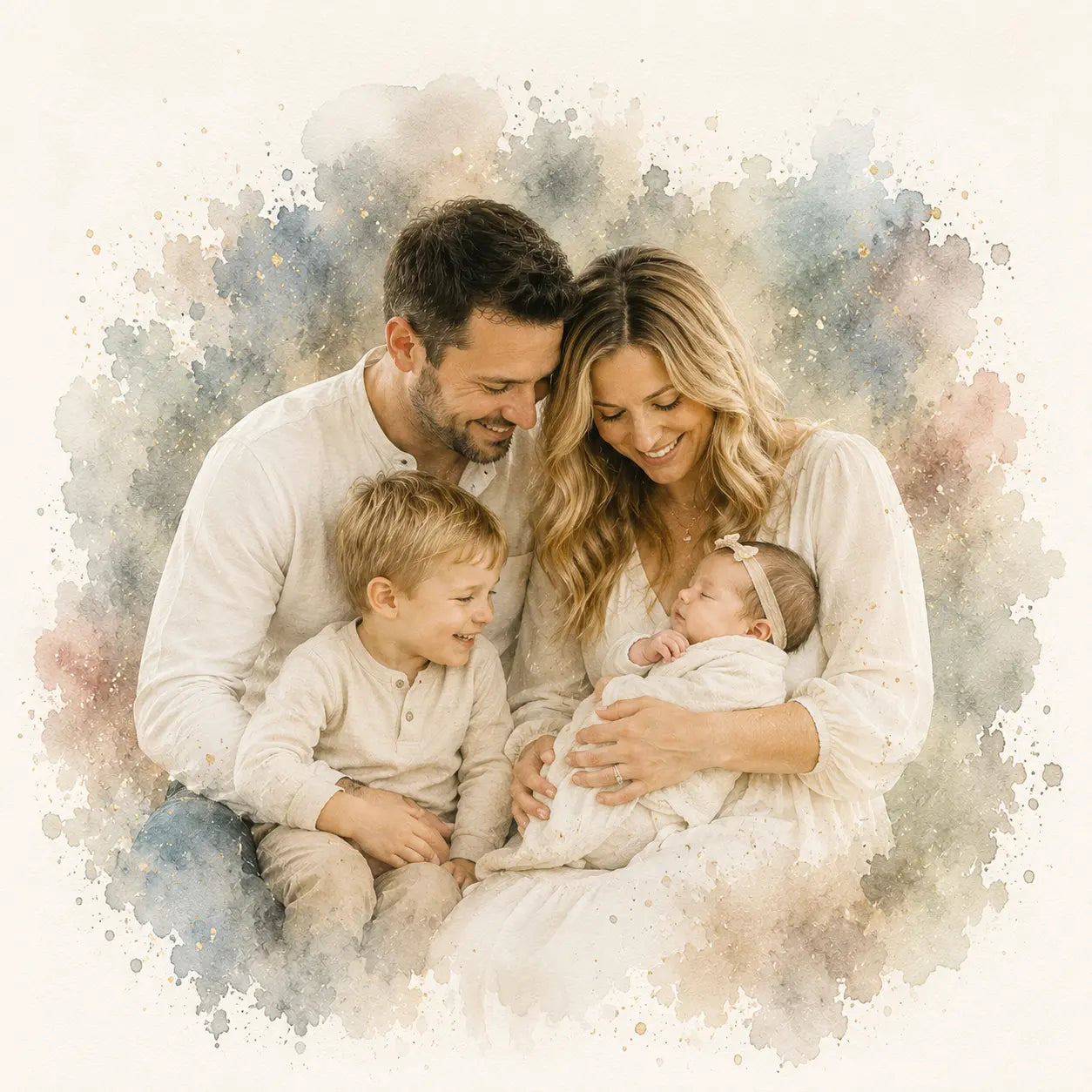 Minimalist Welcome Portrait from Photo Personalised Family Entrance Wall Art