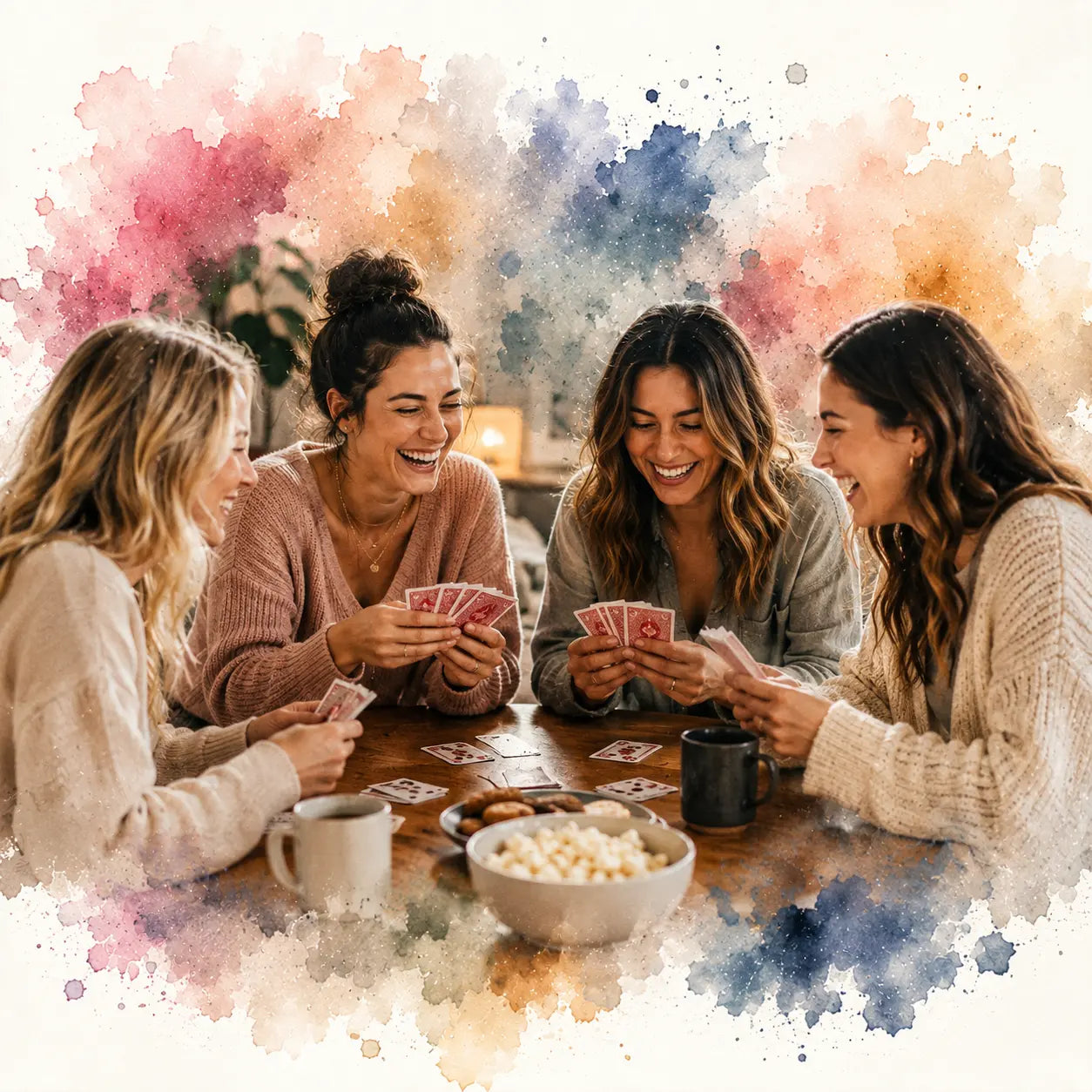 Custom Best Friends Reunion Portrait from Photo Personalised Watercolour Friendship Gift