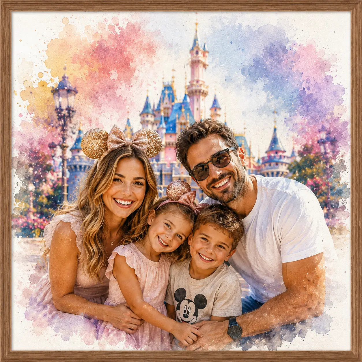 Custom Disney Style Portrait from Photo Personalised Fairytale Cartoon Artwork