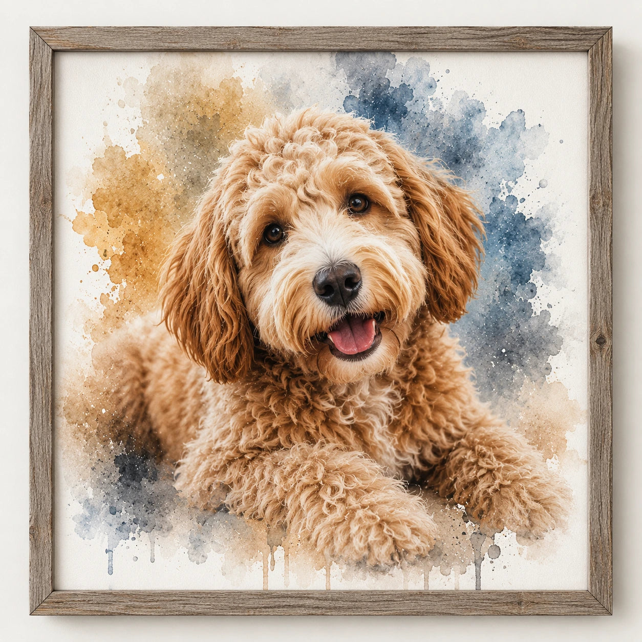 Elegant Pet Artwork for Home Decor Custom Watercolour Pet Portrait from Photo