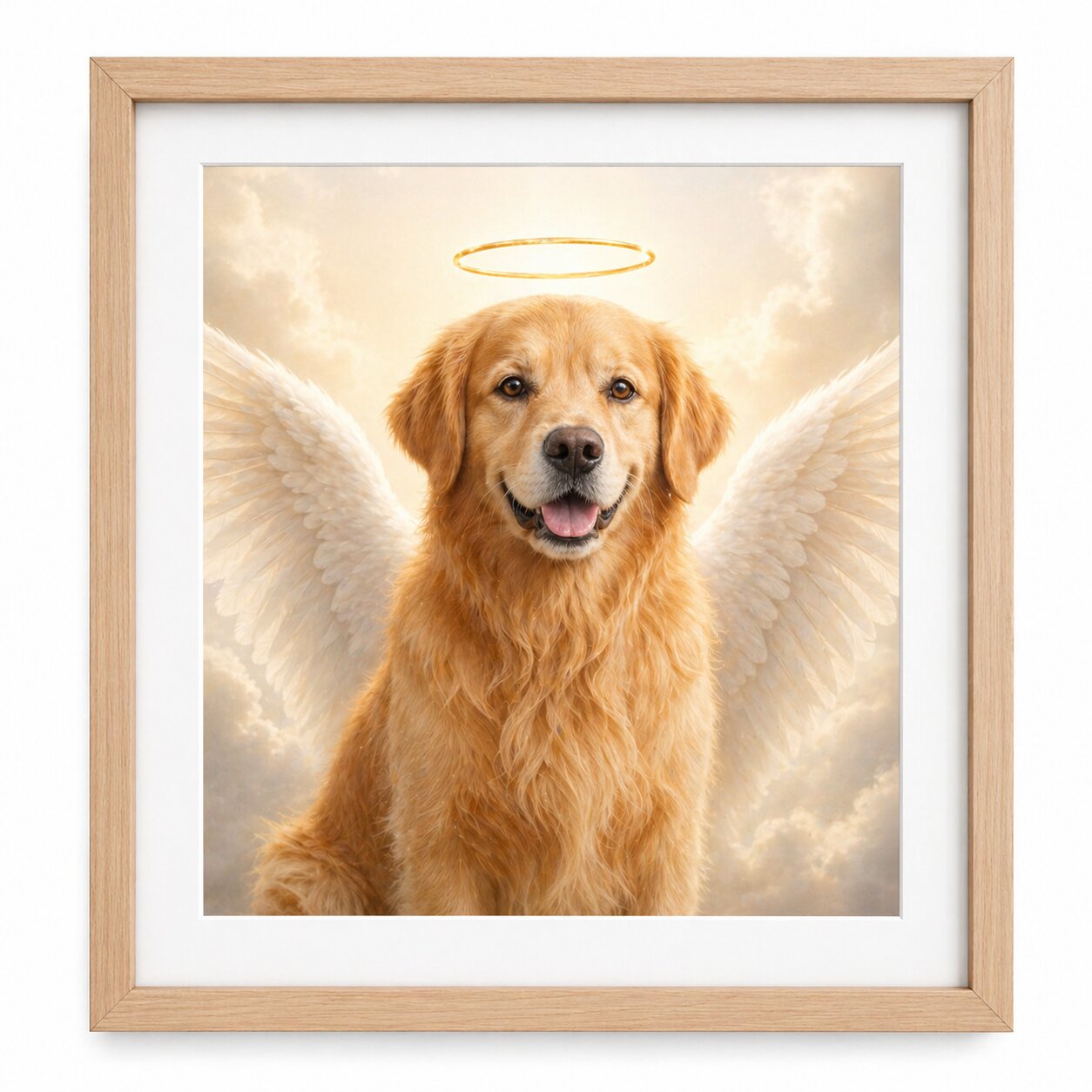 Custom Pet Memorial Portrait from Photo – Angel Wings Dog or Cat Watercolour Artwork – Pet Loss Sympathy Gift – Personalised Pet Art