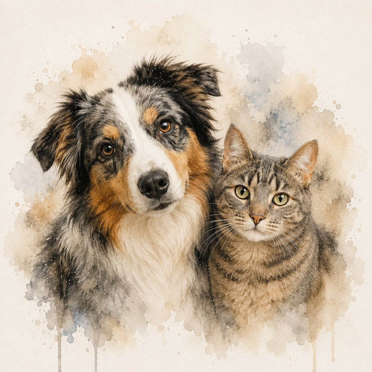Minimalist Custom Pet Portrait from Photo Personalised Dog Cat Lover Gift Wall Art