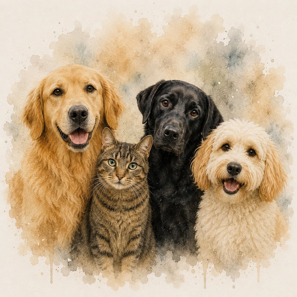 Minimalist Custom Pet Portrait from Photo Personalised Dog Cat Lover Gift Wall Art