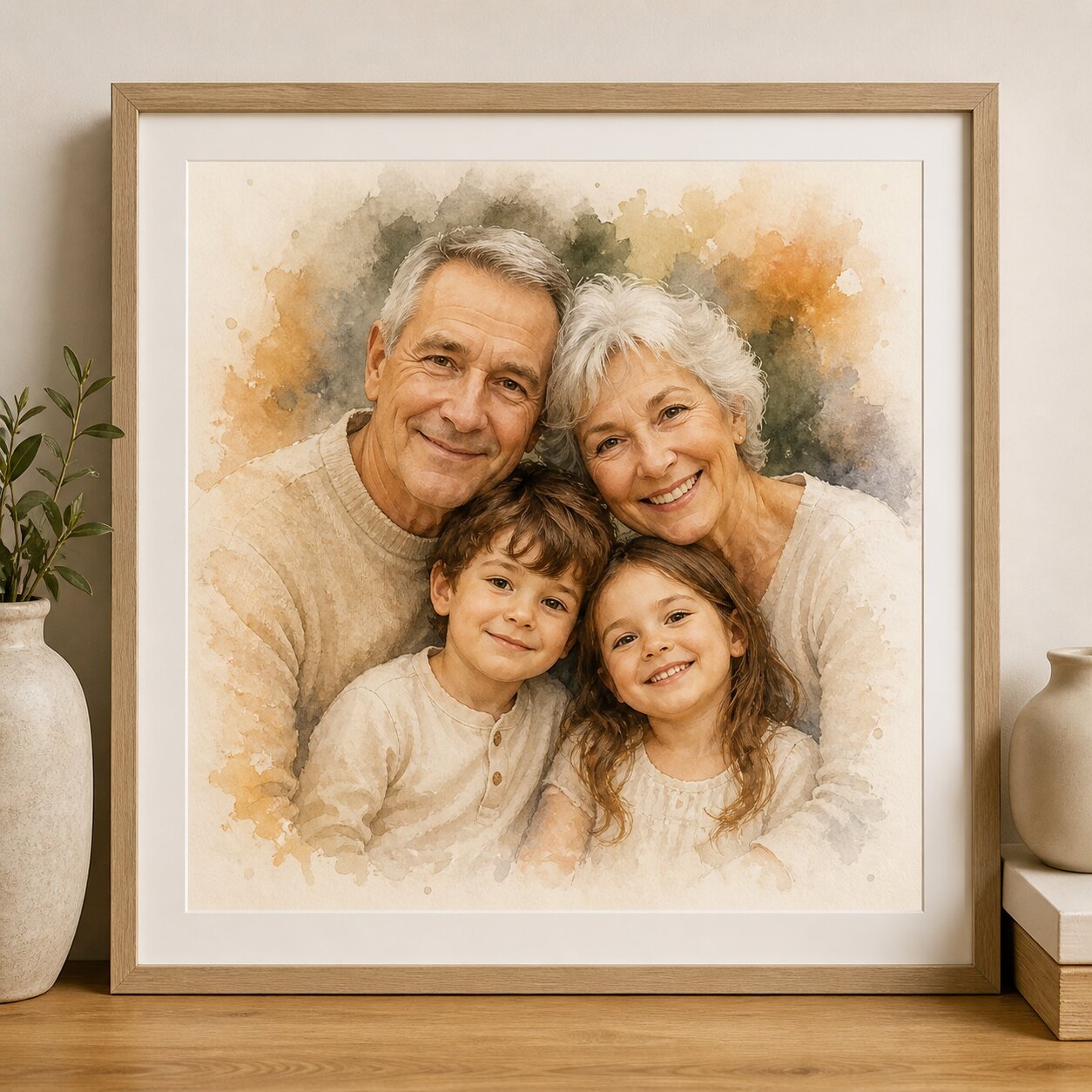 Lovey Prints Custom Watercolour Portrait