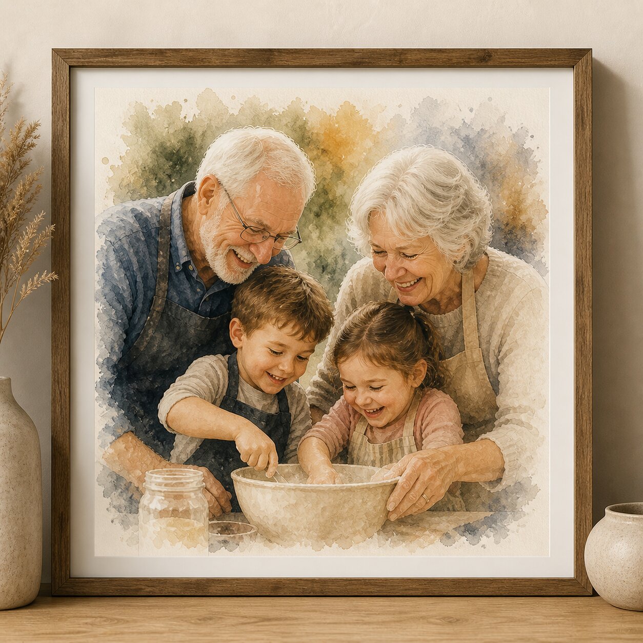 Lovey Prints Custom Watercolour Portrait