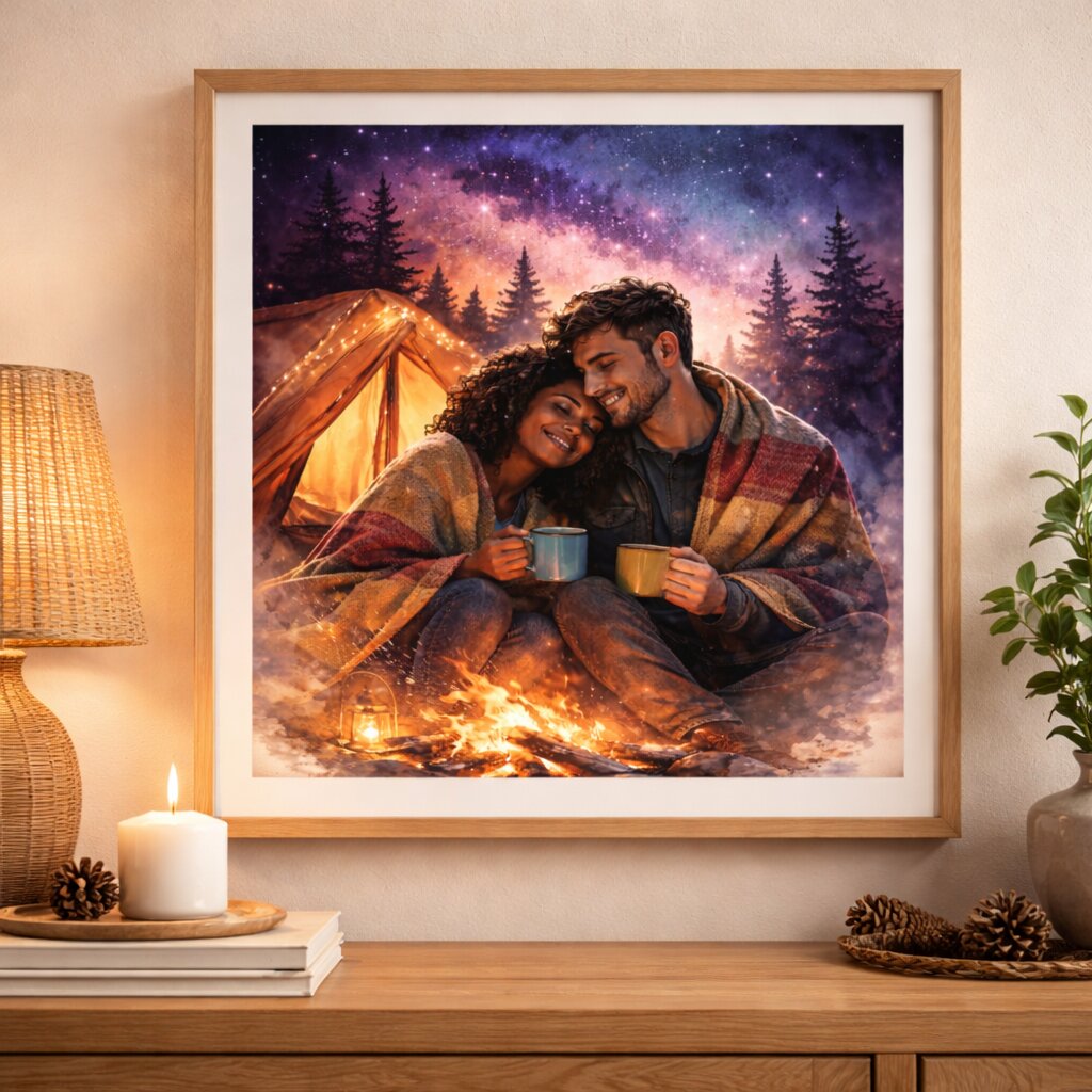 Custom Watercolour Portrait from Photo – Personalised Family, Couple or Pet Portrait Artwork