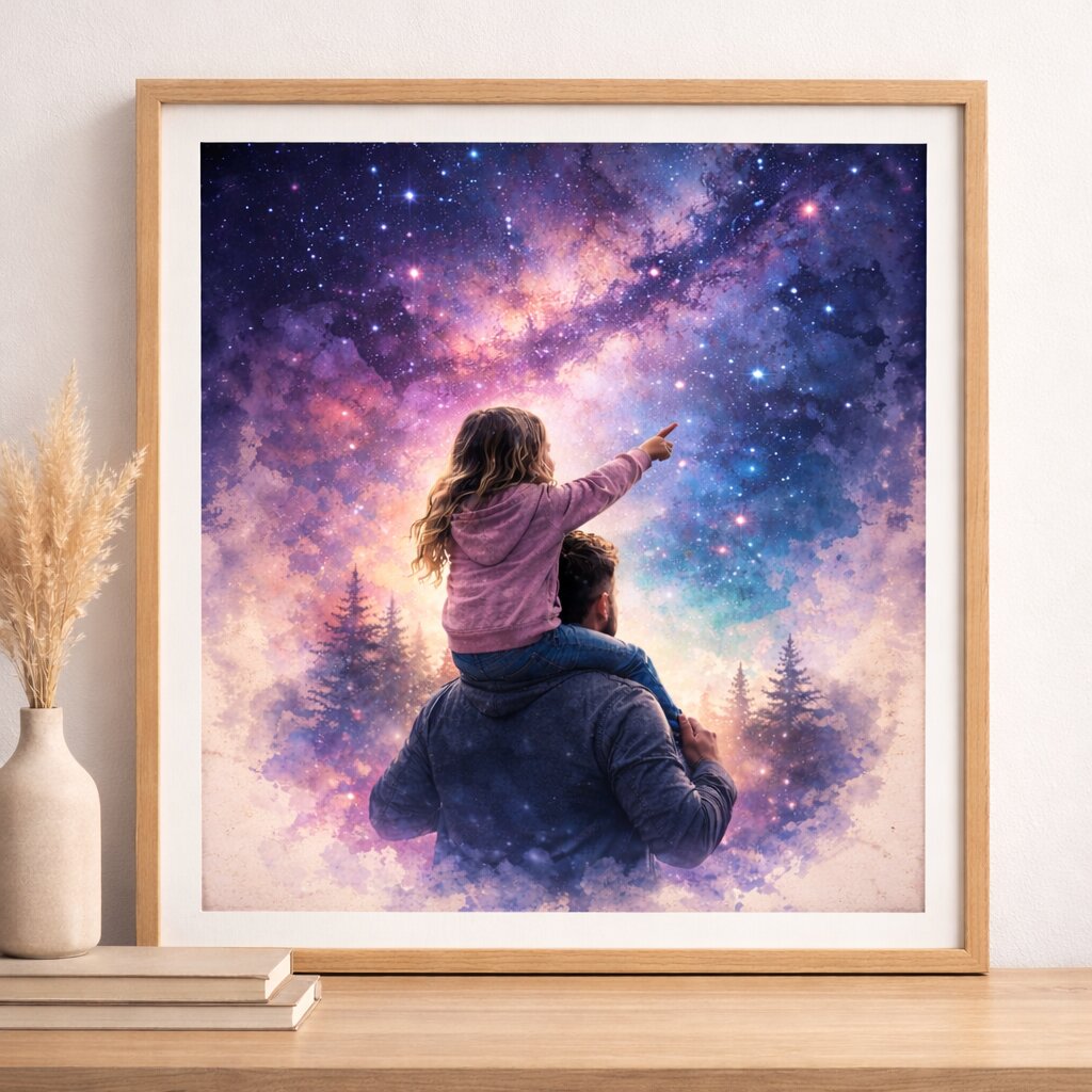 Custom Watercolour Portrait from Photo – Personalised Family, Couple or Pet Portrait Artwork