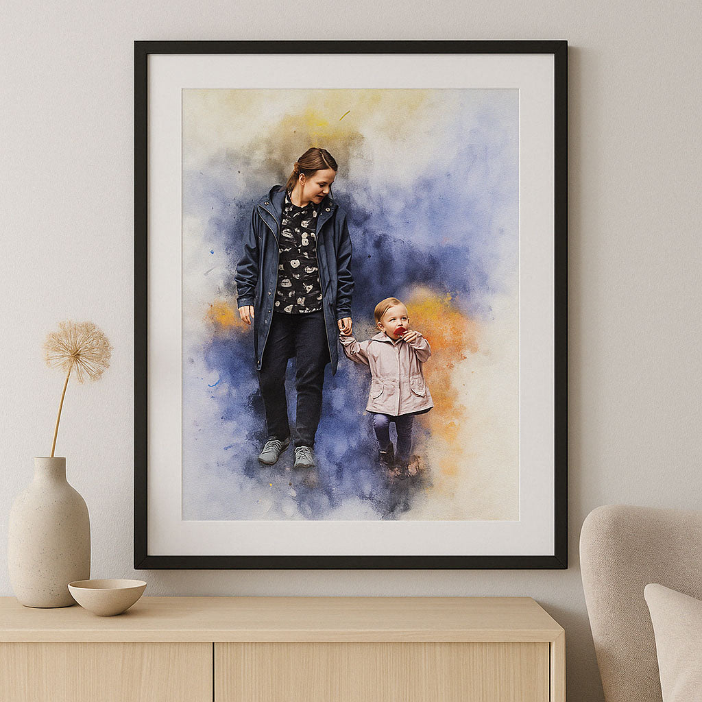 Custom Portrait From Photo, Stunning Watercolour Art