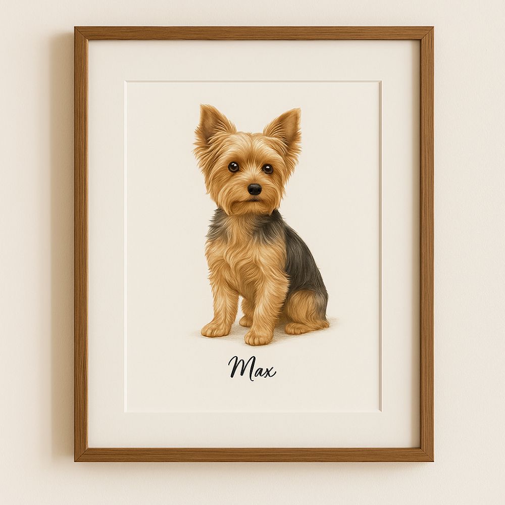 Dog Illustration Portrait - Custom Pet Gift