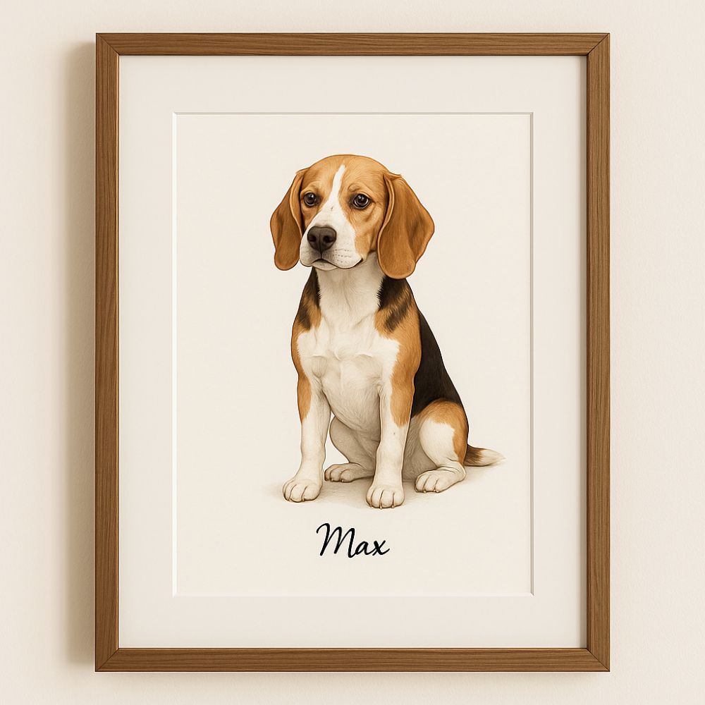 Custom Pet Portrait - Watercolor Dog Artwork