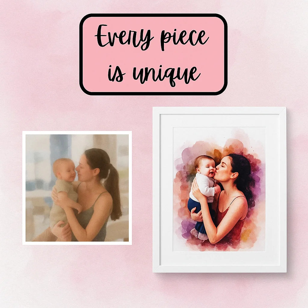Custom Portrait From Photo, Stunning Watercolour Art