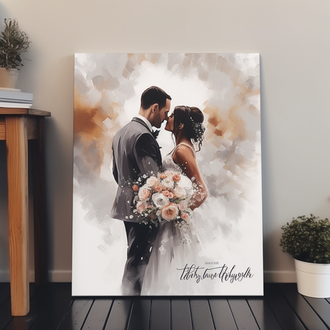 Eternal Embrace - Your Personalised Wedding Portrait