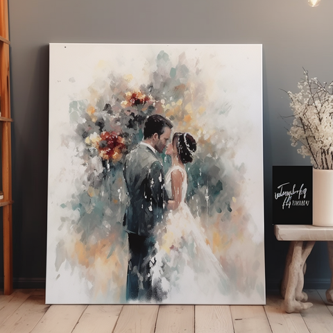 Eternal Embrace - Your Personalised Wedding Portrait