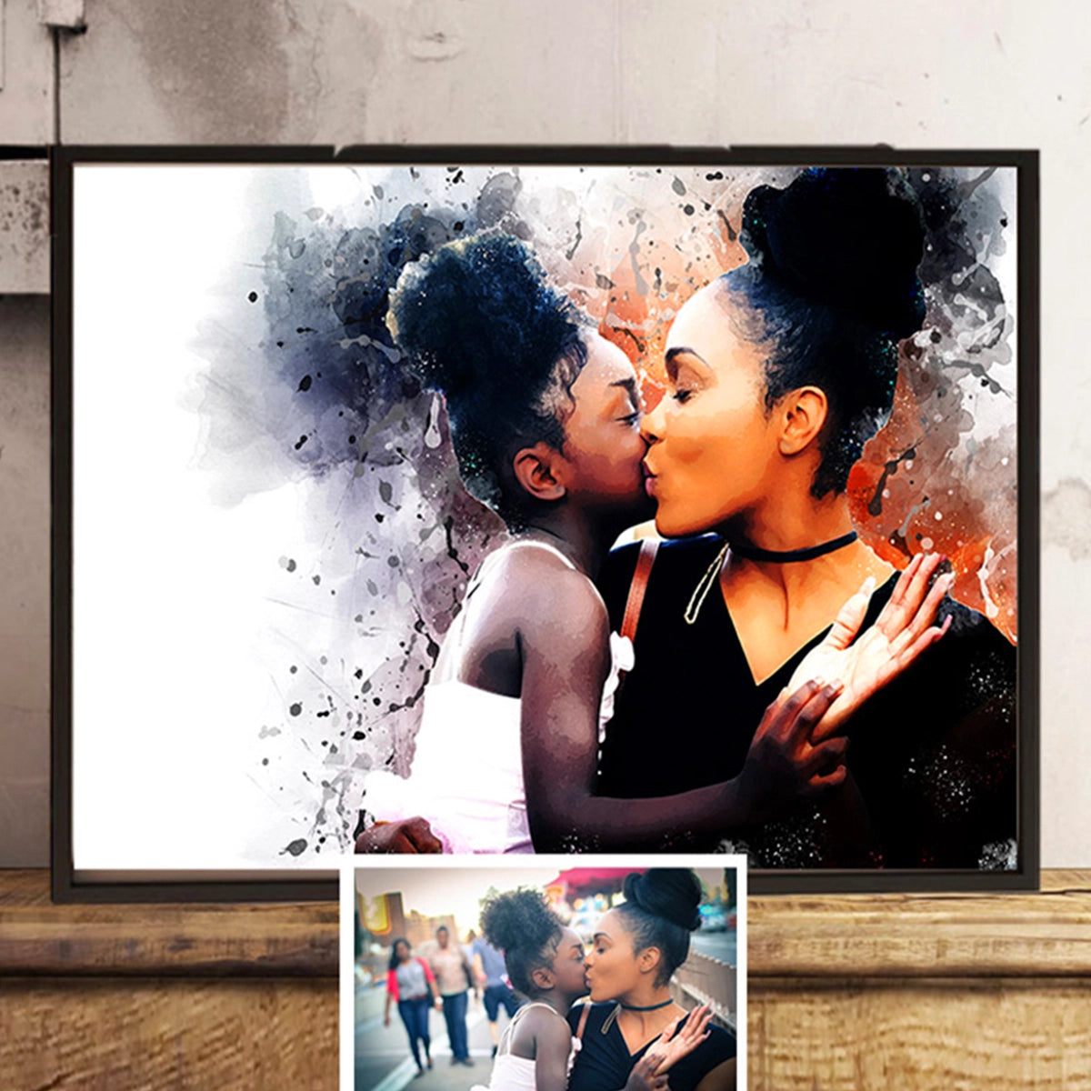 Watercolour Personalised Art From Photo