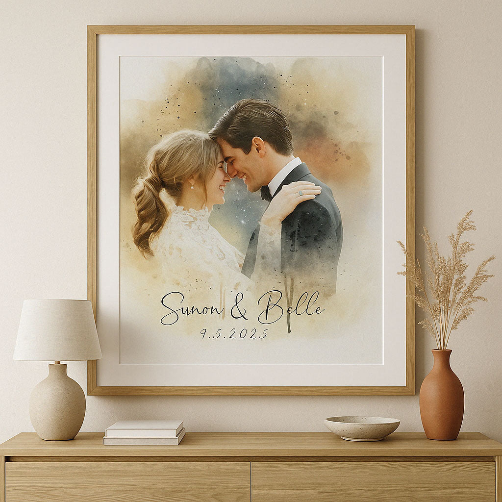 Custom Portrait From Photo, Stunning Watercolour Art