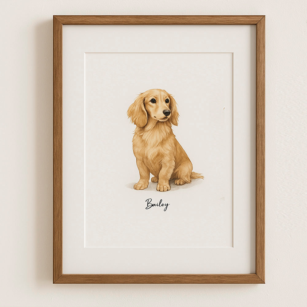 Custom Pet Portrait - Watercolor Dog Artwork