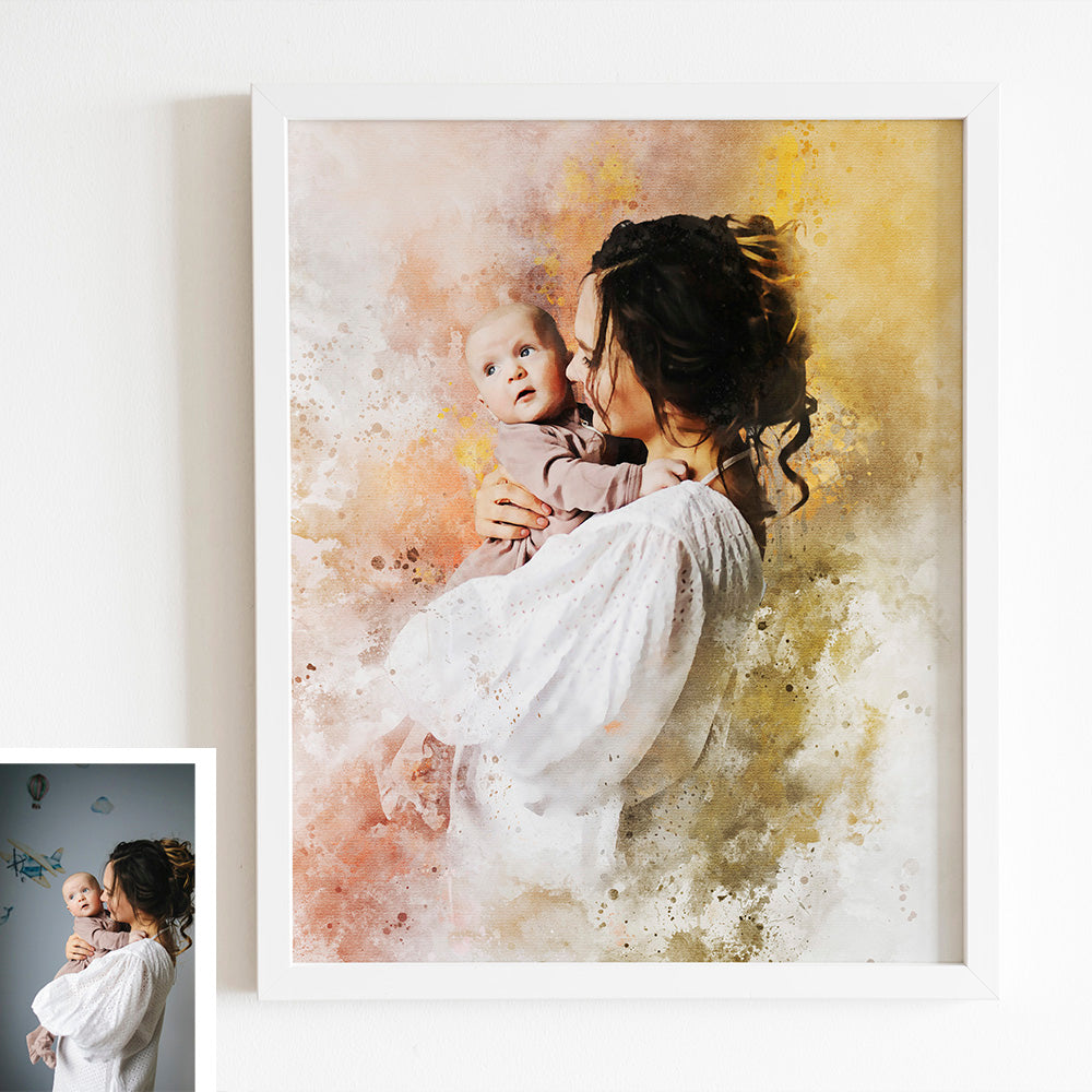 Personalised Art Gift From Photo Painting Portrait