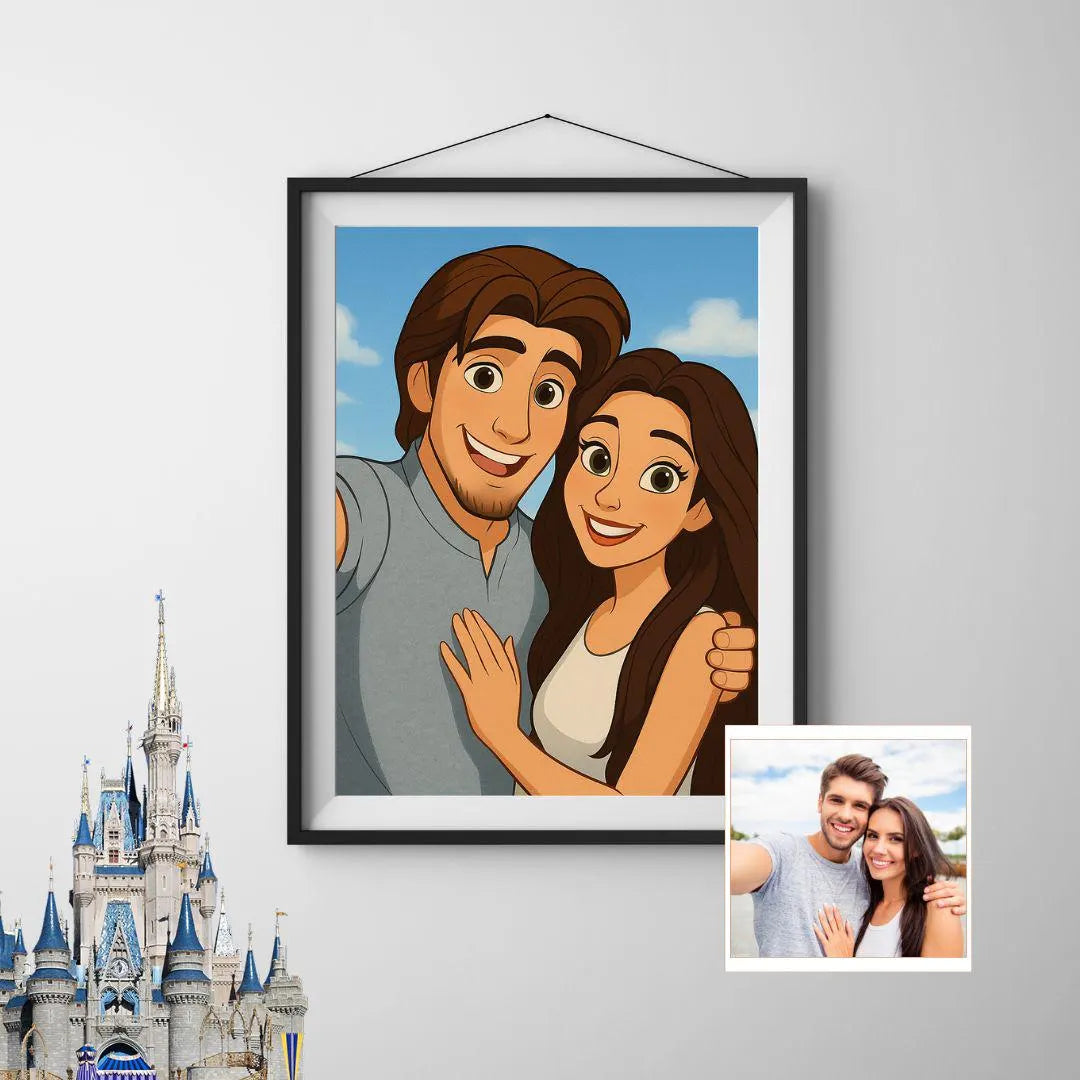 Custom Disney Couples Portrait