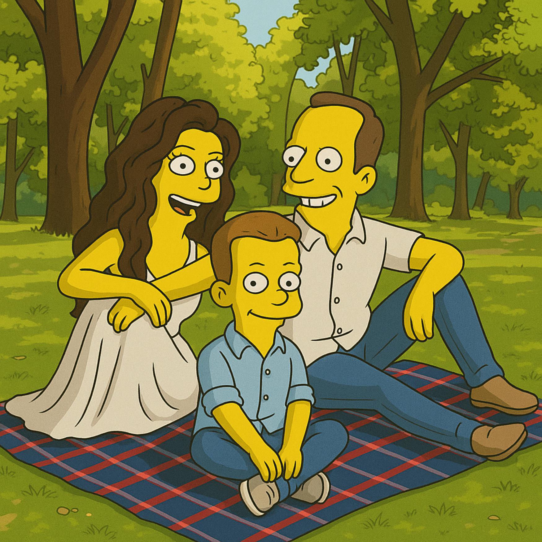 Custom Cartoon Family Portrait from Photo | Personalised Couple or Family Illustration