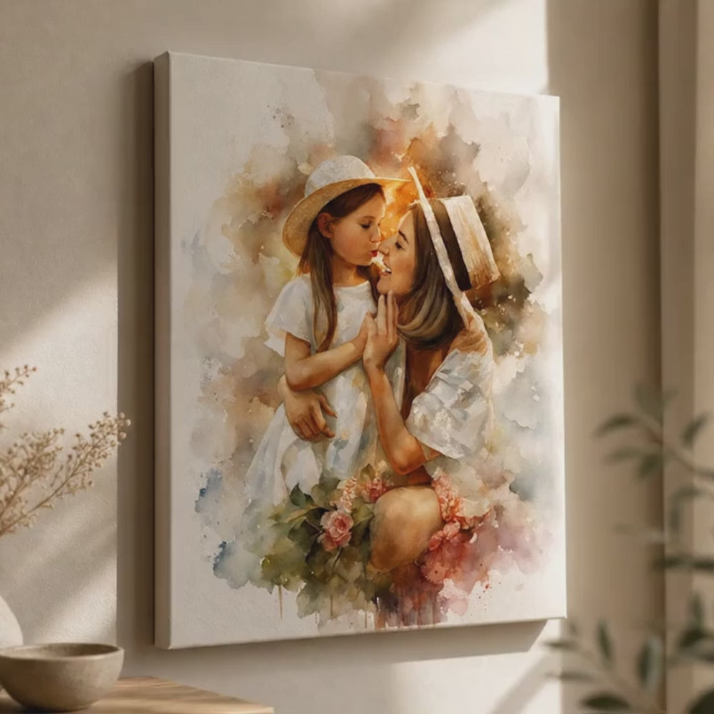 Custom Portrait From Photo, Stunning Watercolour Art