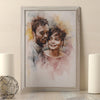 Watercolour Personalised Art From Photo - Couples Print