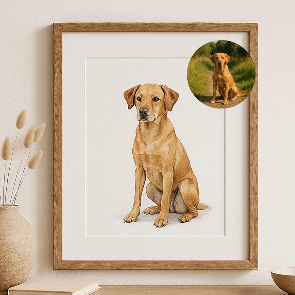 Custom Pet Portrait - Watercolor Dog Artwork