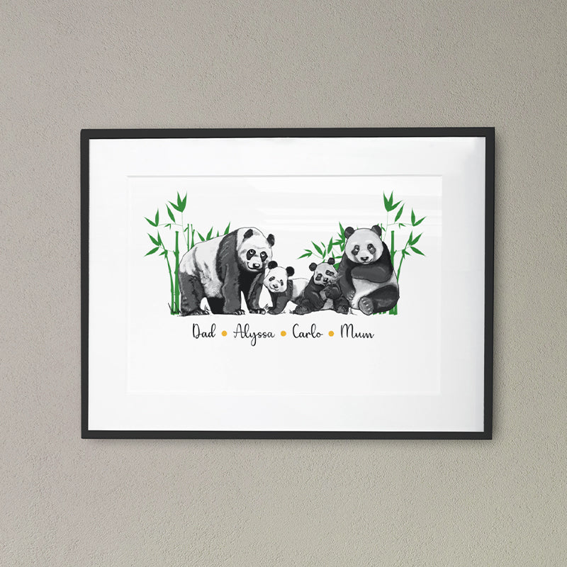 Family of Pandas Print