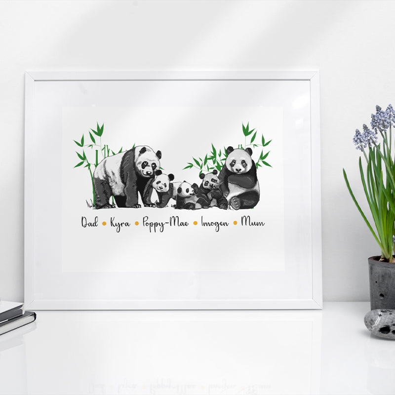 Family of Pandas Print