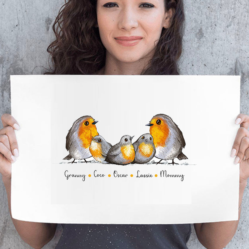 Family of Robins Print