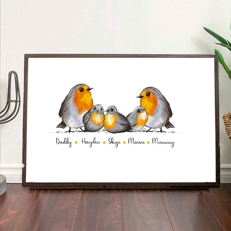 Family of Robins Print