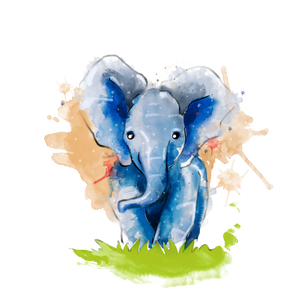 Family of Elephants Print - Watercolour