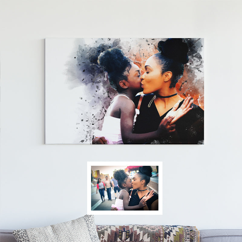 Personalised Art Gift From Photo Painting Portrait